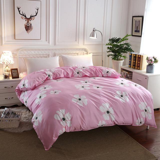 Pink floral bedsheets